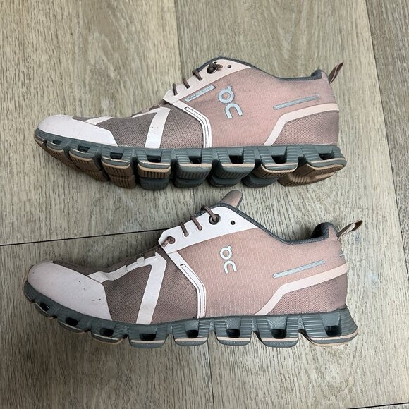 On Cloud 5 Waterproof Running Shoes Women's Sz 7.5 Rose Athletic Road Trainers - Picture 8 of 13